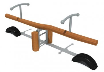  乐鱼运动游乐木质双人儿童跷