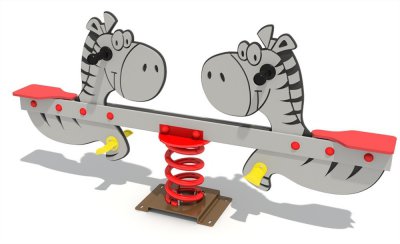  乐鱼运动游乐斑马主题双人儿